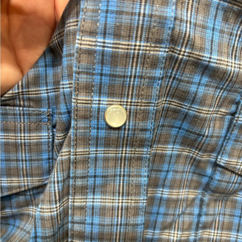 Men’s Wrangler Size Large Long Sleeve Pearl Button Down Shirt - Picture 3 of 8